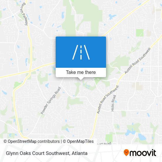 Glynn Oaks Court Southwest map