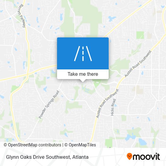 Glynn Oaks Drive Southwest map