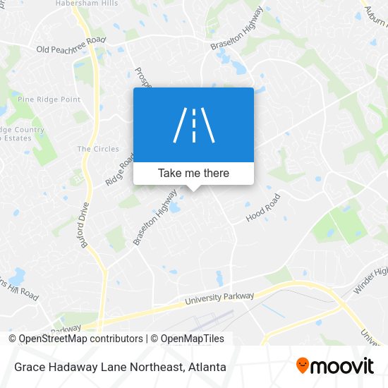 Grace Hadaway Lane Northeast map