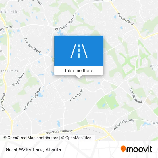 Great Water Lane map