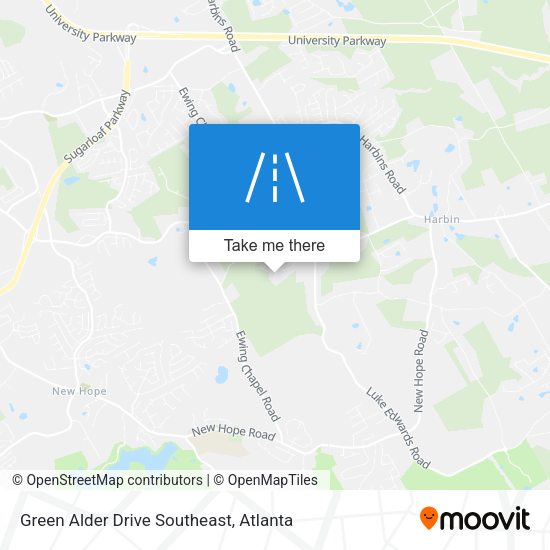 Green Alder Drive Southeast map