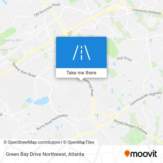 Green Bay Drive Northwest map