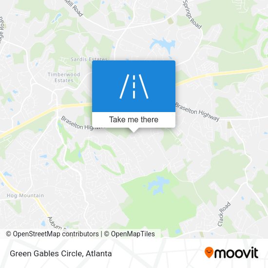 Green Gables Circle map