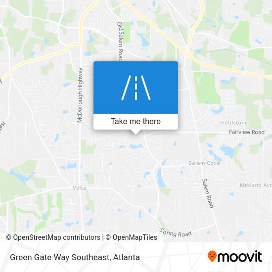 Green Gate Way Southeast map