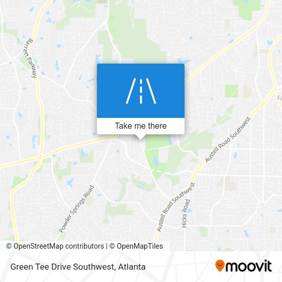Green Tee Drive Southwest map
