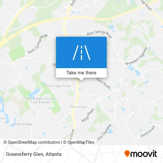 Greensferry Glen map