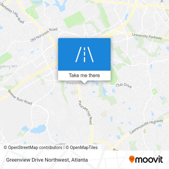 Greenview Drive Northwest map
