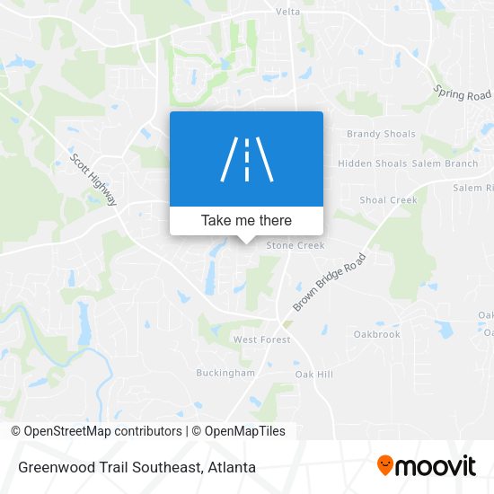 Greenwood Trail Southeast map