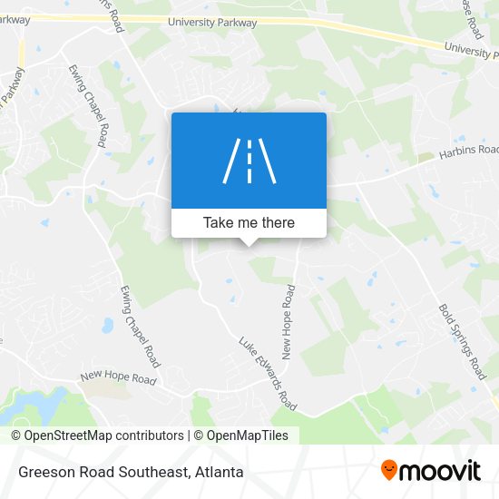 Greeson Road Southeast map