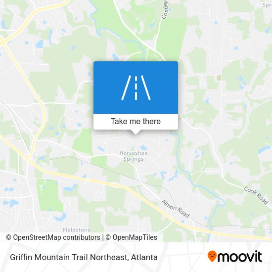 Mapa de Griffin Mountain Trail Northeast