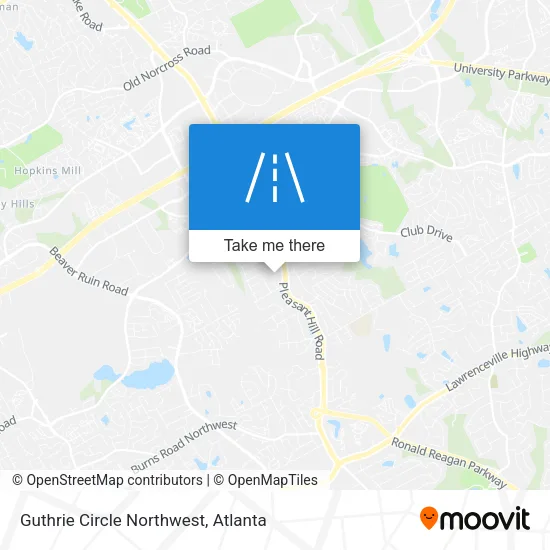 Guthrie Circle Northwest map