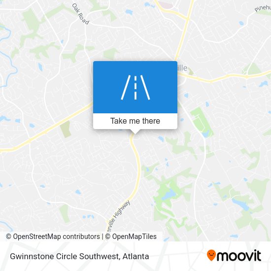 Mapa de Gwinnstone Circle Southwest