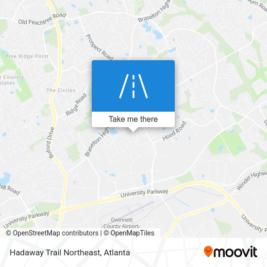 Hadaway Trail Northeast map