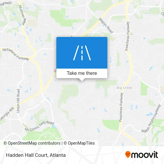 Hadden Hall Court map