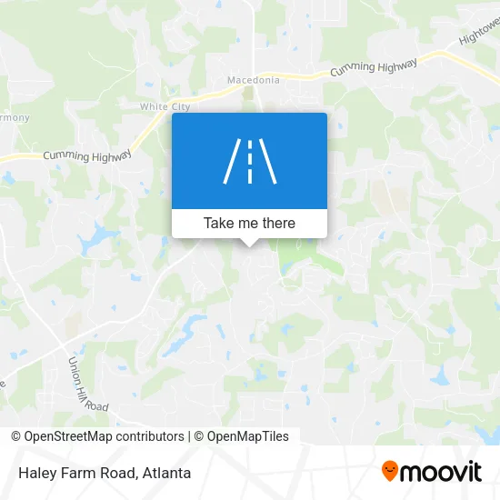 Haley Farm Road map