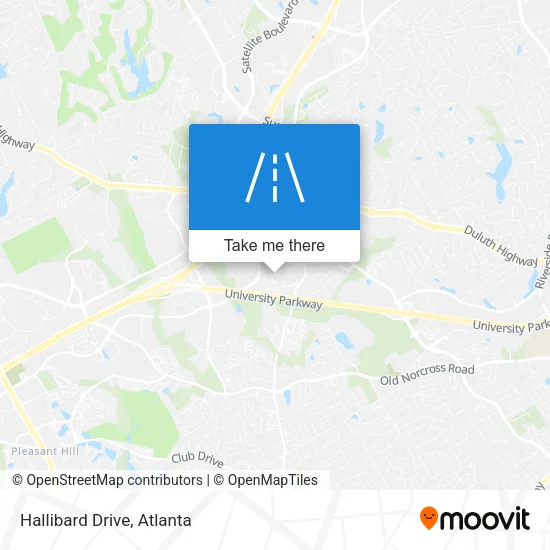 Hallibard Drive map