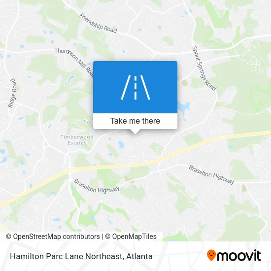 Hamilton Parc Lane Northeast map