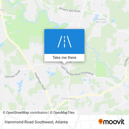 Hammond Road Southwest map
