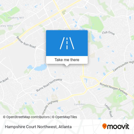 Mapa de Hampshire Court Northwest