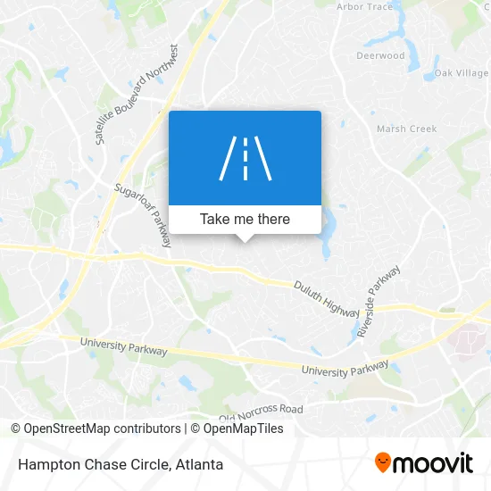 Hampton Chase Circle map