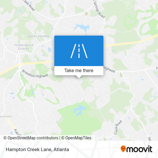 Mapa de Hampton Creek Lane