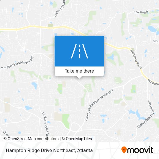 Hampton Ridge Drive Northeast map