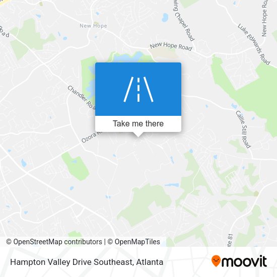 Hampton Valley Drive Southeast map