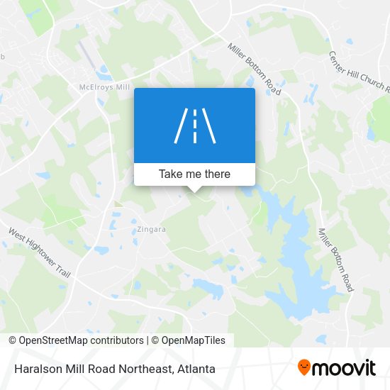 Haralson Mill Road Northeast map