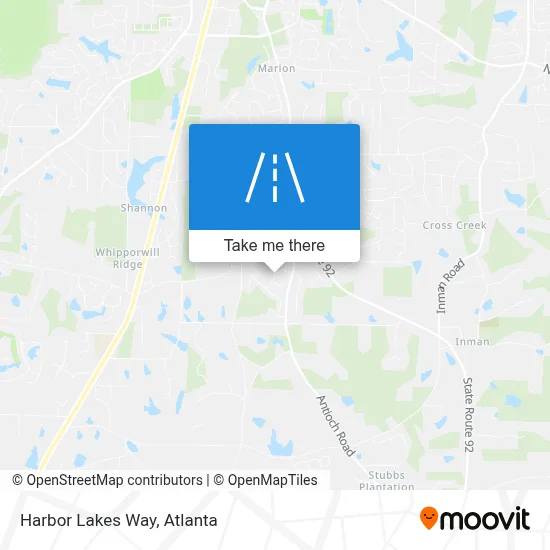 Harbor Lakes Way map