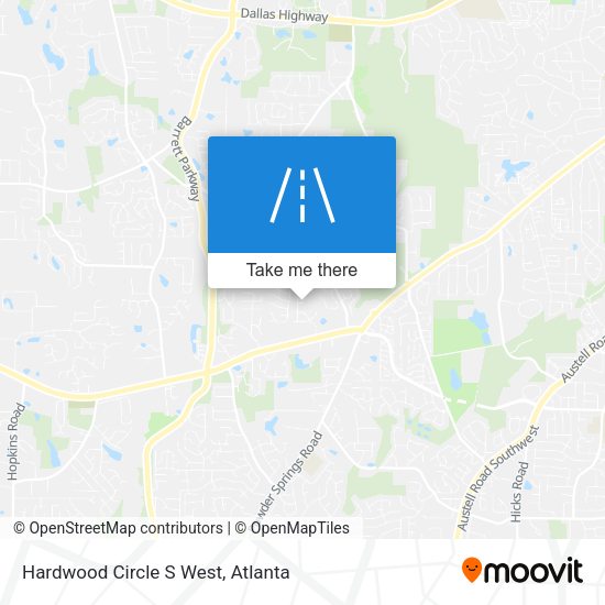 Hardwood Circle S West map