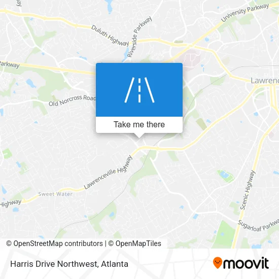Harris Drive Northwest map