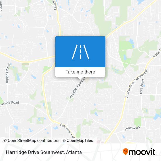 Hartridge Drive Southwest map