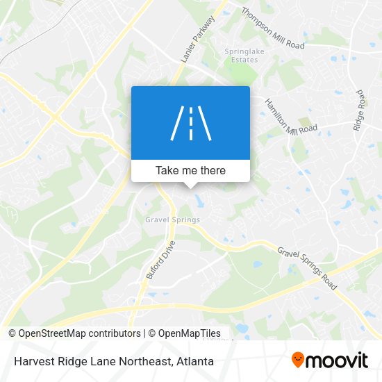 Harvest Ridge Lane Northeast map