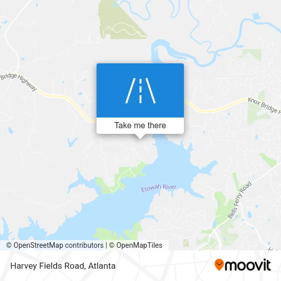 Harvey Fields Road map
