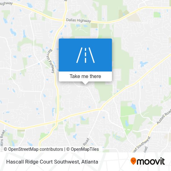 Hascall Ridge Court Southwest map
