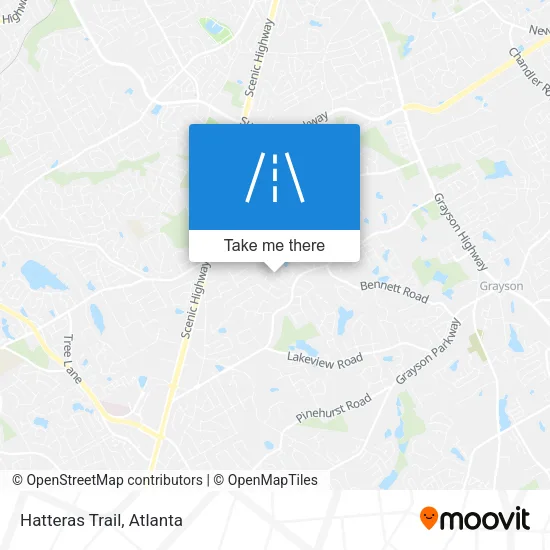 Hatteras Trail map