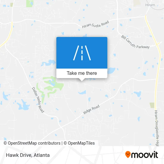 Hawk Drive map