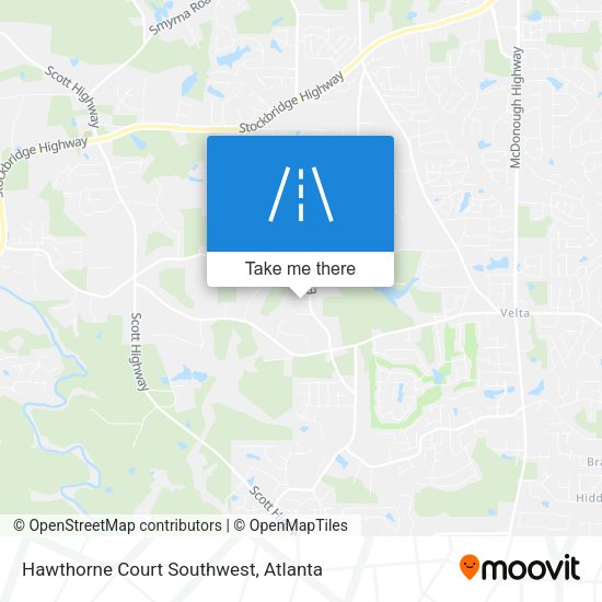 Hawthorne Court Southwest map