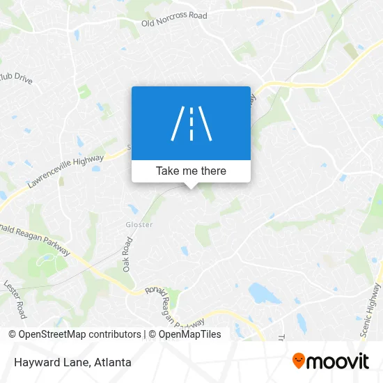 Hayward Lane map