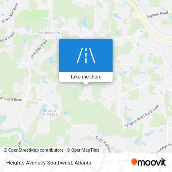 Mapa de Heights Avenuey  Southwest