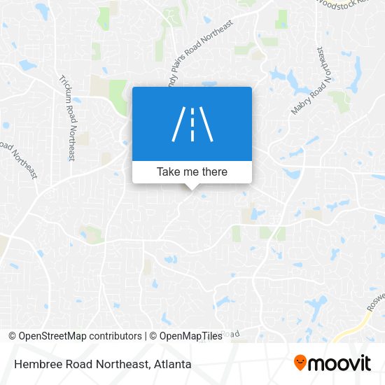 Hembree Road Northeast map