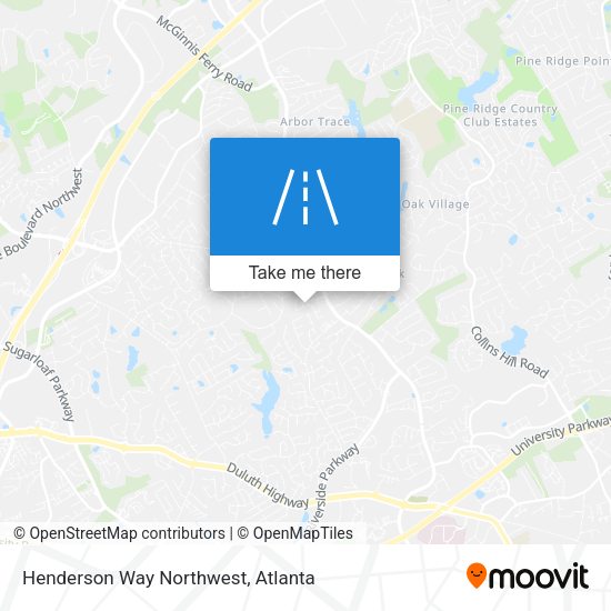 Henderson Way Northwest map