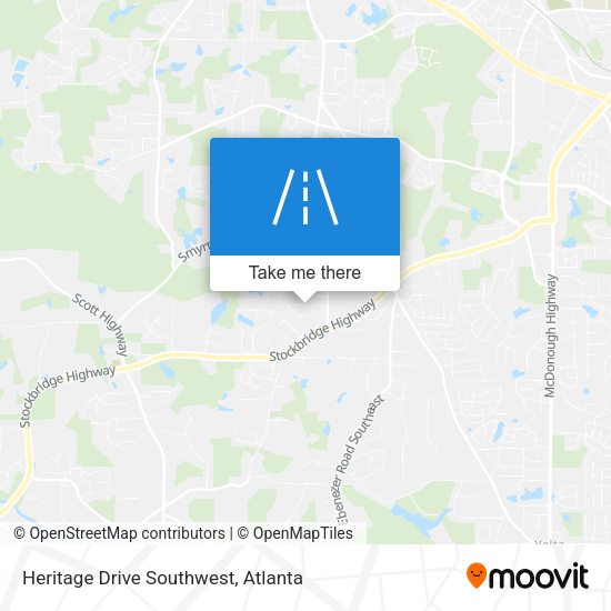 Heritage Drive Southwest map