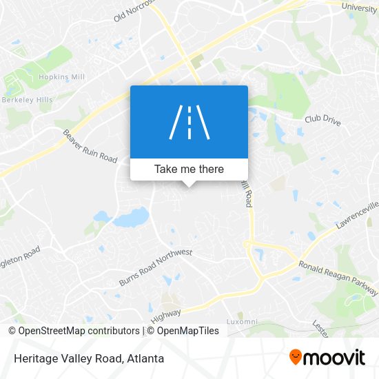 Heritage Valley Road map