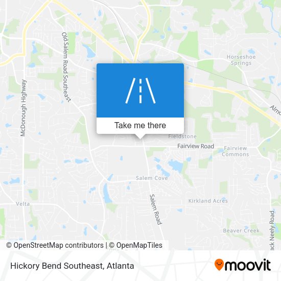 Mapa de Hickory Bend Southeast