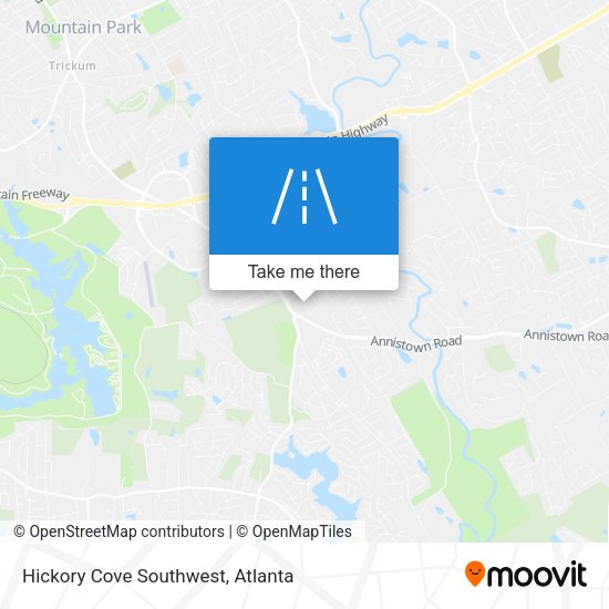 Mapa de Hickory Cove Southwest