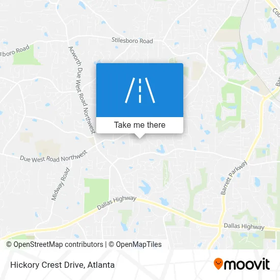Hickory Crest Drive map