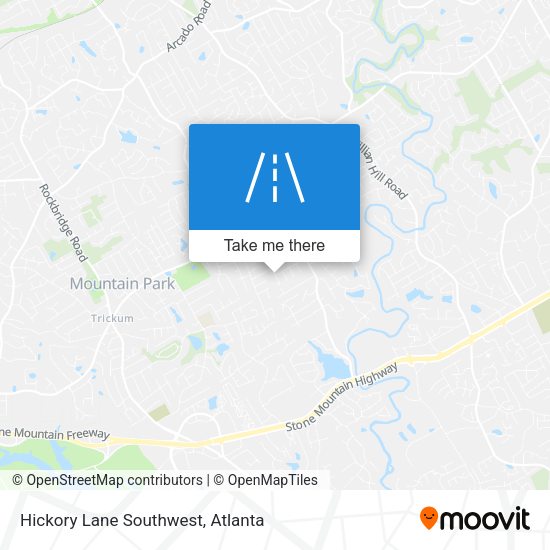 Hickory Lane Southwest map