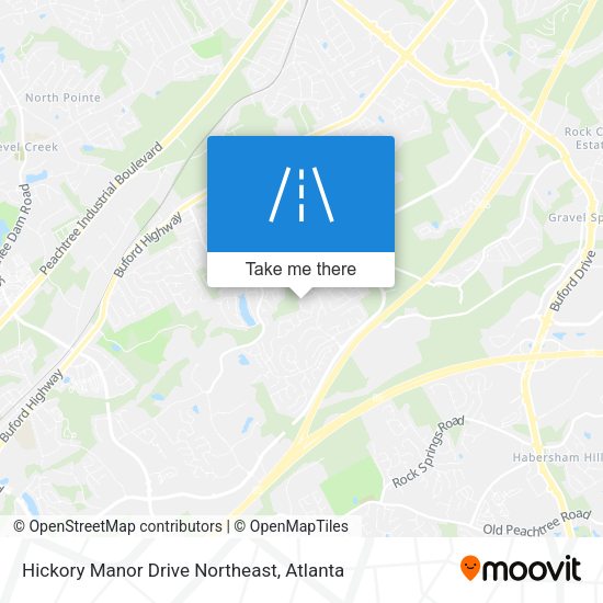 Mapa de Hickory Manor Drive Northeast