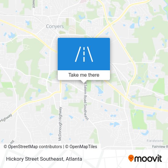 Hickory Street Southeast map
